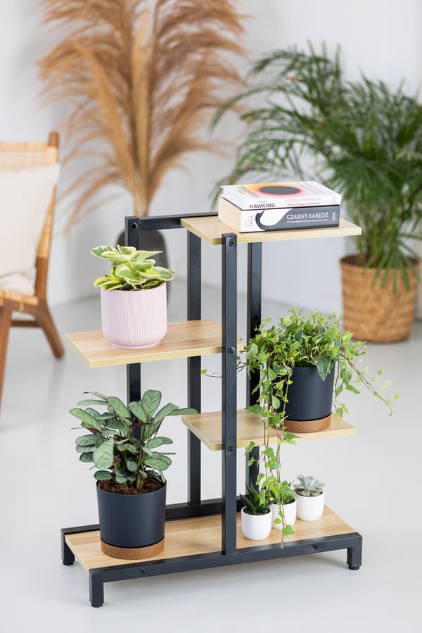 Oasis metal blomsterstativ - sort stativ til blomster og planter