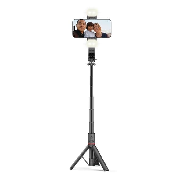 TECH-PROTECT L05S BLUETOOTH-SELFIEKEPPIJALKA JA LED-VALO MUSTA
