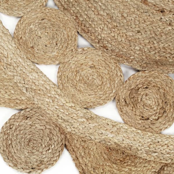 vidaXL håndvævet jute tæppe, 120 cm