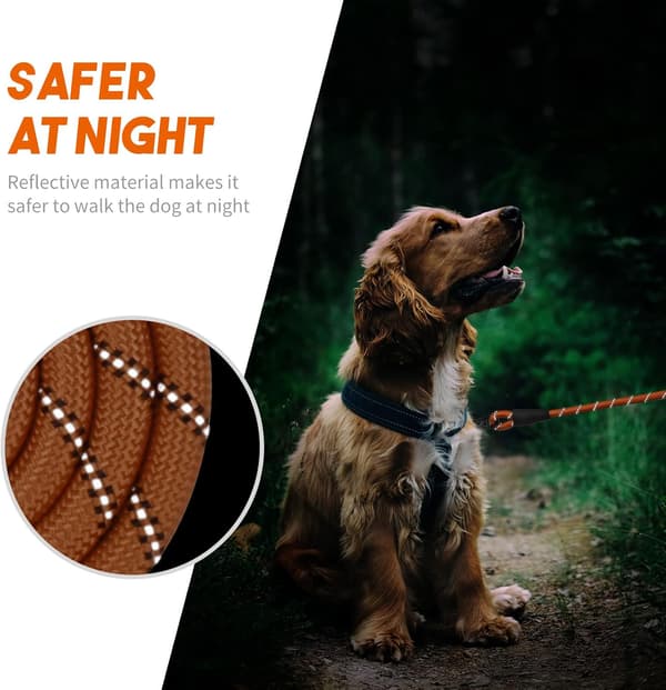 HUNDKOPPEL ORANGE STARK TJOCK REPA 150CM