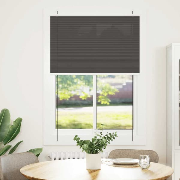vidaXL plisseret gardin sort 85x150 cm stofbredde 84,4 cm