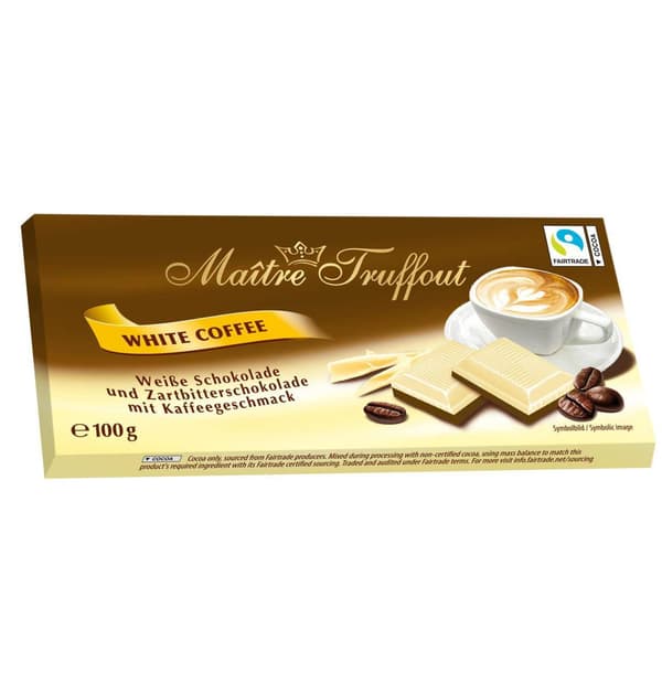 MaitreTruffout Hvid Chokolade Kaffe 100 g