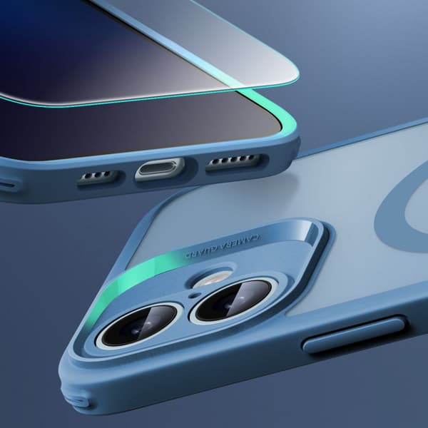 ESR CLASSIC PRO SÆT HALOLOCK MAGSAFE IPHONE 16 FROSTED BLÅ