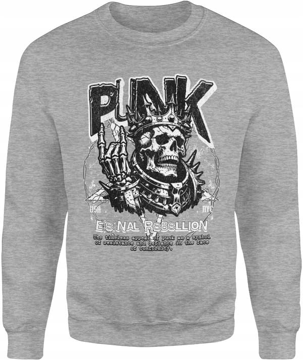SKULL SWEATSHIRT HERR PUNK DEATH METAL METAL HELLKING ROCK GITARR S