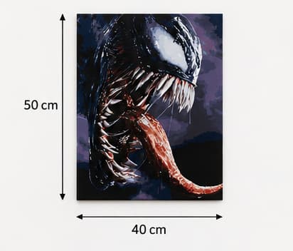 Venom Marvel målning med siffror och ram 40x50 cm