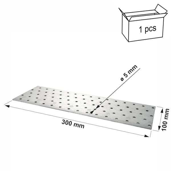 Perforerad platta PP15 100x300x2.0 (1)