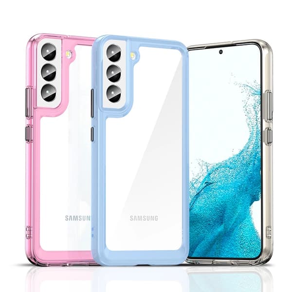 Outer Space-cover til Samsung Galaxy S23 med fleksibel ramme, blå
