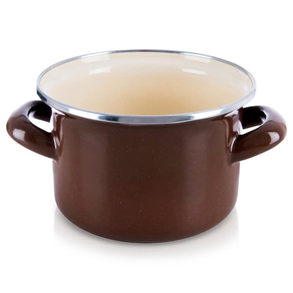 Emaljeret gryde brun 14 cm 950 ml