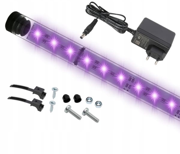 20cm LED akvariebelysning lysstofrør violet UV