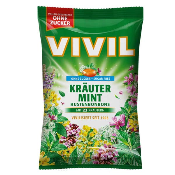 Vivil Krydda Mint sockerfria godisar 120 g