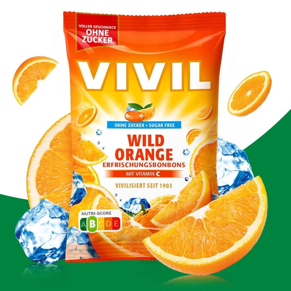 Vivil Wild Orange Sukkerfri Slik 120 g