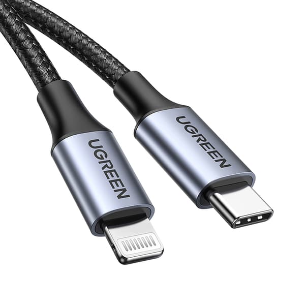 Ugreen US304 60759 Lightning - USB-C 2.0 MFi-kaapeli 1 m - Harmaa