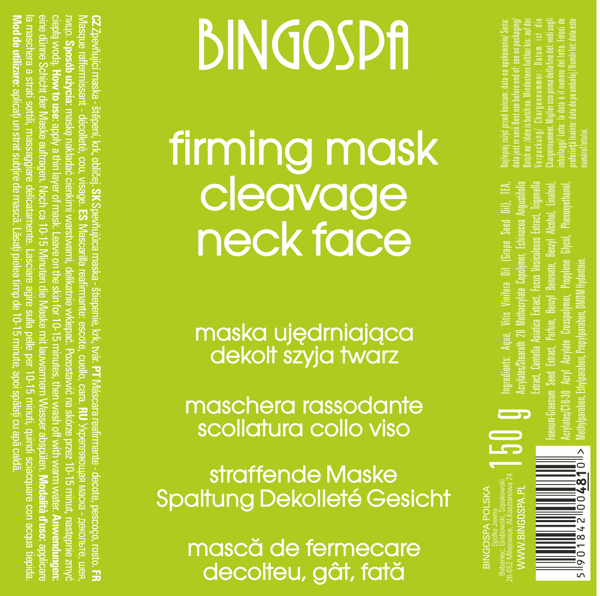 Bingospa opstrammende maske til ansigt og hals