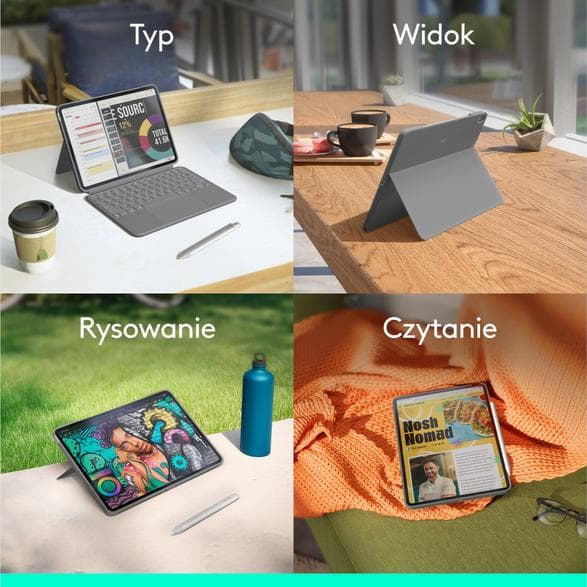 LOGITECH Combo Touch tangentbordsfodral för Apple iPad Air 11 (M2) grå