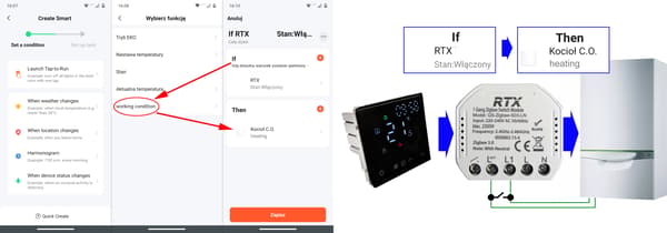 Termostaatti kattilan pumpun ohjain Zigbee TUYA