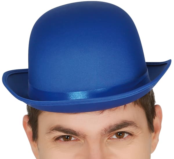 Blå klovne bowlerhat tryllekunstnerkasket
