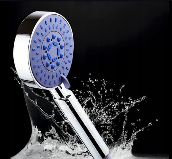 Duschmunstycke 10x22,5cm 5 Funktioner Runt Silver