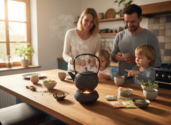 Støbejernskedel 1,2 l te- og urteinfuser støbejernsvarmer