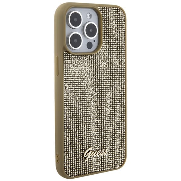 Guess GUHCP15XPMSDGSD iPhone 15 Pro Max 6.7" guld/guld hårdt cover Disco Metal Script