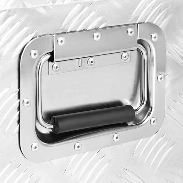 vidaXL Förvaringslåda silver 100x55x37 cm aluminium