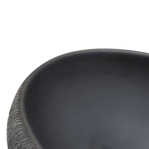 vidaXL bordvask sort og grå oval 59x40x15 cm
