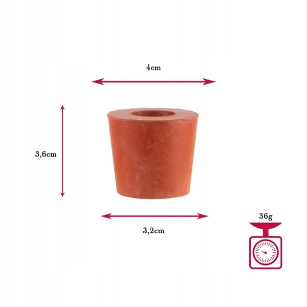 Gummiprop til vinballoner, demijohn, FI 39/31 mm - størrelse 2