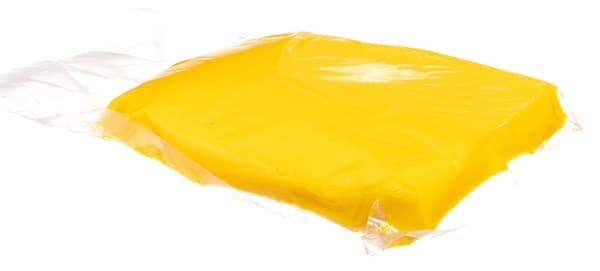 Mörkgul plastglasyr 250g 1-pack.