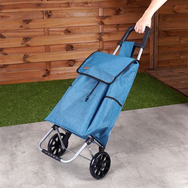 Ostoskärryt ostoslaukulla sininen 40 l