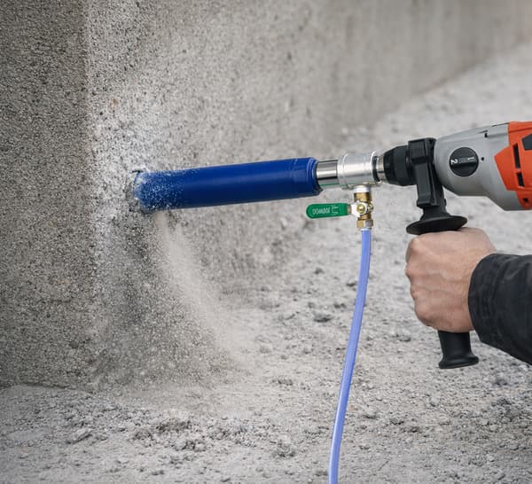 Adapter til vådboring drill 1/2 til hex 10mm titanium