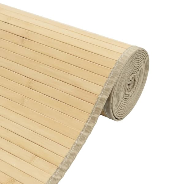 vidaXL Rektangulär matta, ljus naturfärgad, 60x100 cm, bambu