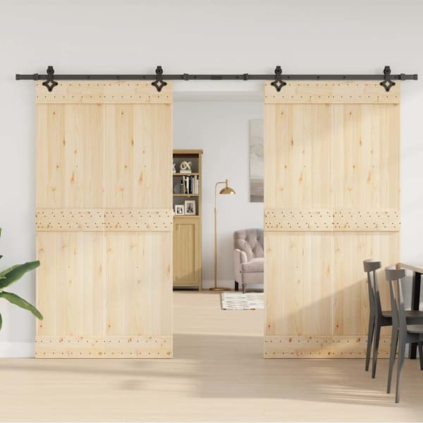 vidaXL Skjutdörrsinstallationssystem 305 cm stål svart