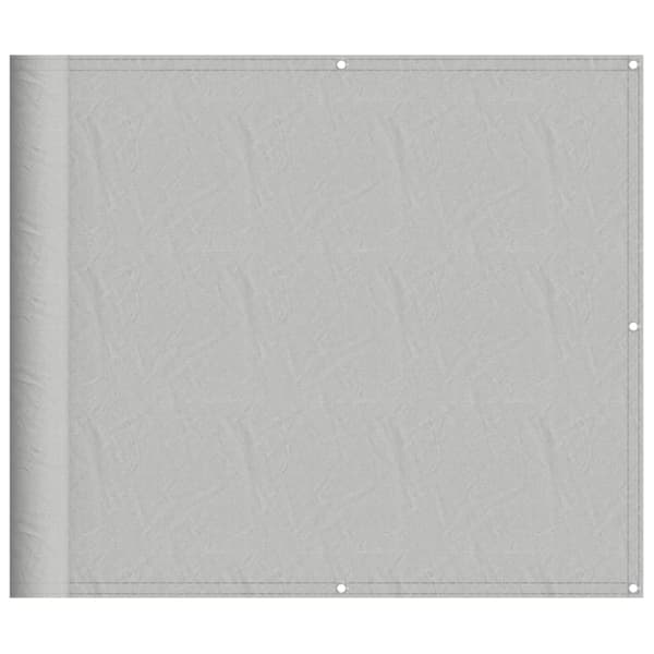 vidaXL balkonskærm lysegrå 90x600 cm 100% Oxford polyester