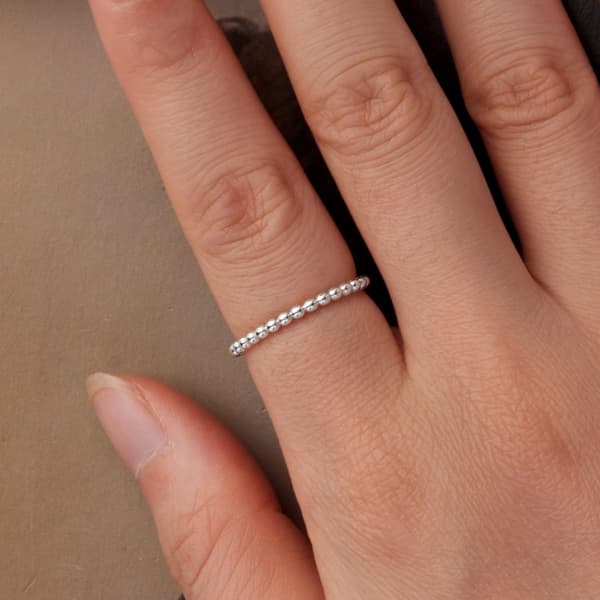 Silverring med BOLLAR storlek 14 silver 925