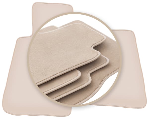 PREMIUM beige gulvmåtter til: Smart Roadster roadster 2002-2005