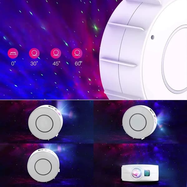 SPIRAL stjerneprojektor natlampe hvid
