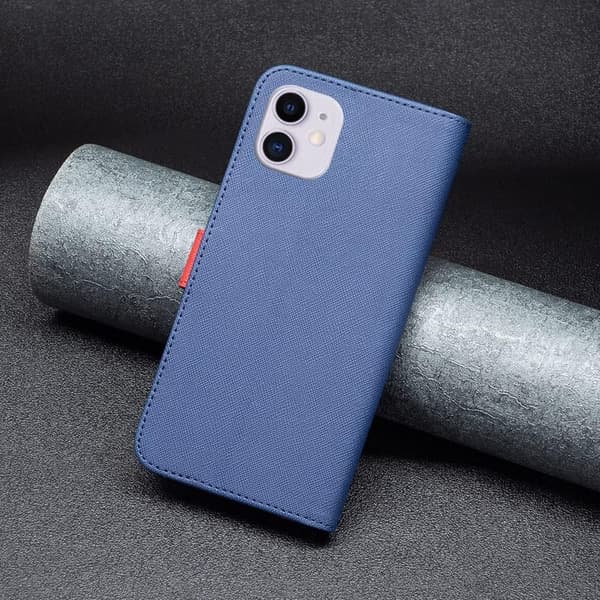 ETUI TIL IPHONE 12/12 PRO 6.1' MARINEBLÅ MED FLAP