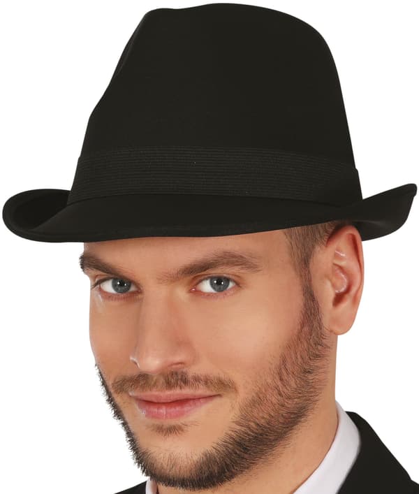 AL Capone svart gangsterhatt