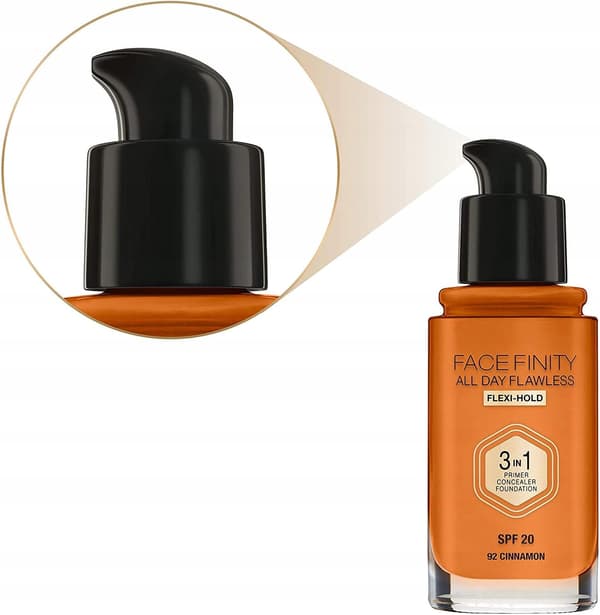Max Factor Foundation Facefinity 3-i-1 - 92 Cinnamon, 30 ml