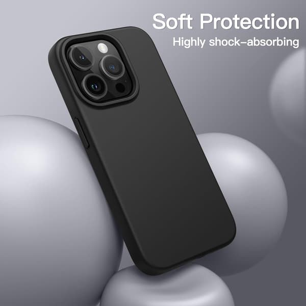 FODRAL TILL APPLE IPHONE 14 PRO MAX SVART MATT BAKSIDA