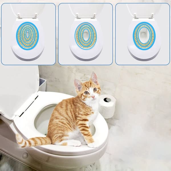 NILS toalettsitsskydd till katt, blått
