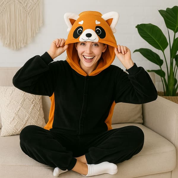 Pyjama-asu, Kigurumi-asu, Punainen panda, S: 145 - 155cm