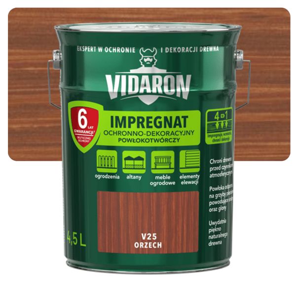 VIDARON TRÄIMPREGNERINGSFILMBILDANDE VALNÖT V25 4,5L N