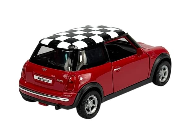 Welly Mini Cooper ruudullinen punainen 1:34 49766