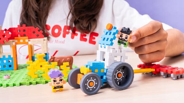 Marioinex WAFFLE mini FARMER-block - Vriden kvarn, 109 bitar