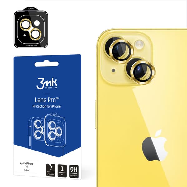 Apple iPhone 14 - 3mk Linsskydd Pro keltainen