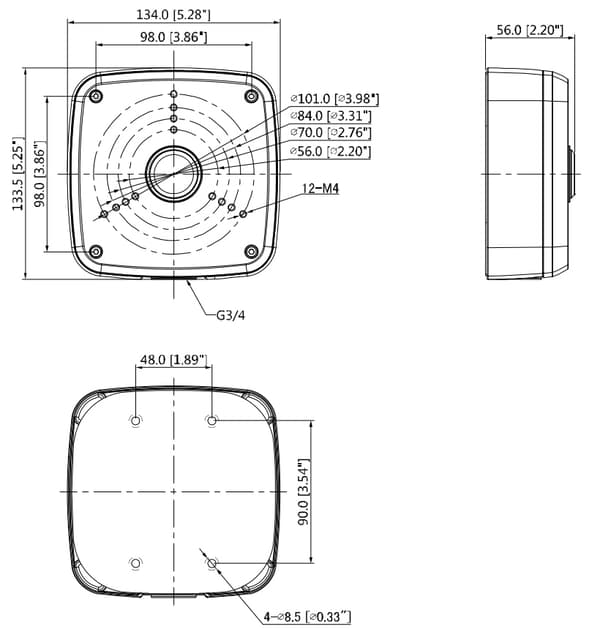 DAHUA PFA122-B KAMERAFÄSTE