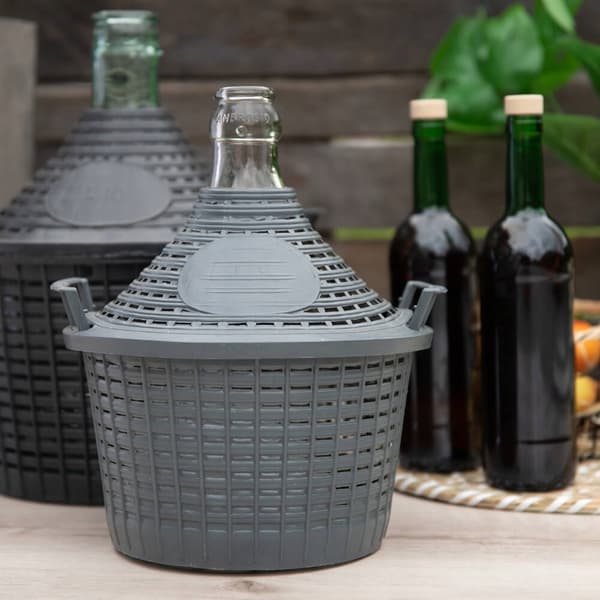 SET: 20L dunk med korg, glasdunk för jäsning och vin