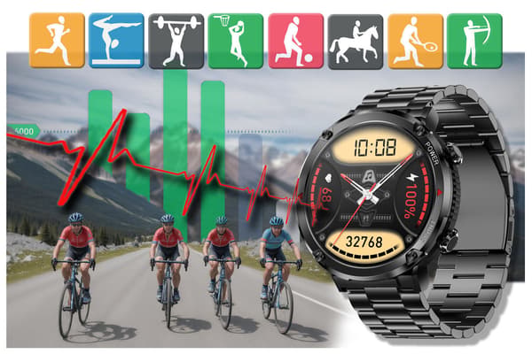 GRAVITY GT21-1 SMARTKLOCKA FÖR HERR – BLUETOOTH-SAMTAL, EXTRA ARMBAND (sg025a)