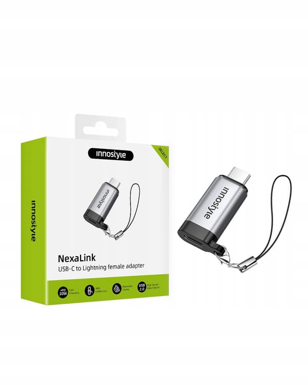 INNOSTYLE ADAPTER USB-C USB TYP C TILL LIGHTNING IPHONE 15 16 17