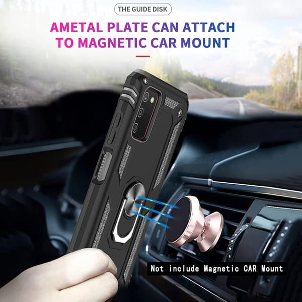 ETUI TIL SAMSUNG GALAXY A03s SORT ARMOR + 2x HÆRDET GLAS